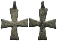 Weight 5,01 gr - Diameter 33 mm. BYZANTINE EMPIRE.Cross.(8th-10th century).Ae. Sold as seen.