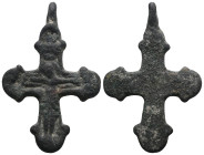 Weight 7,74 gr - Diameter 38 mm. BYZANTINE EMPIRE.Cross.(8th-10th century).Ae. Sold as seen.