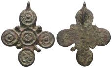 Weight 6,37 gr - Diameter 34 mm. BYZANTINE EMPIRE.Cross.(8th-10th century).Ae. Sold as seen.