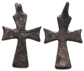 Weight 2,13 gr - Diameter 23 mm. BYZANTINE EMPIRE.Cross.(8th-10th century).Ae. Sold as seen.