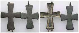 2 pieces, sold as seen. BYZANTINE EMPIRE.Cross.(8th-10th century).Ae. Sold as seen.