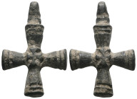 Weight 7,16 gr - Diameter 29 mm. BYZANTINE EMPIRE.Cross.(8th-10th century).Ae. Sold as seen.
