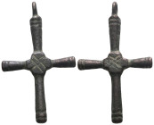 Weight 7,46 gr - Diameter 43 mm.BYZANTINE EMPIRE.Cross.(8th-10th century).Ae. Sold as seen.