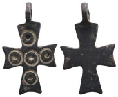 Weight 3,63 gr - Diameter 27 mm. BYZANTINE EMPIRE.Cross.(8th-10th century).Ae. Sold as seen.