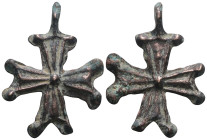 Weight 3,95 gr - Diameter 34 mm.BYZANTINE EMPIRE.Cross.(8th-10th century).Ae. Sold as seen.
