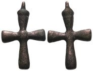 Weight 4,01 gr - Diameter 27 mm. BYZANTINE EMPIRE.Cross.(8th-10th century).Ae. Sold as seen.