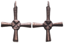 Weight 3,76 gr - Diameter 31 mm. BYZANTINE EMPIRE.Cross.(8th-10th century).Ae. Sold as seen.