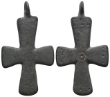 Weight 5,51 gr - Diameter 38 mm. BYZANTINE EMPIRE.Cross.(8th-10th century).Ae. Sold as seen.