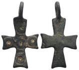 Weight 2,58 gr - Diameter 27 mm. BYZANTINE EMPIRE.Cross.(8th-10th century).Ae. Sold as seen.