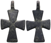 Weight 8,69 gr - Diameter 41 mm. BYZANTINE EMPIRE.Cross.(8th-10th century).Ae. Sold as seen.