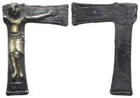 Weight 2,48 gr - Diameter 28 mm. BYZANTINE EMPIRE.Cross.(8th-10th century).Ae. Sold as seen. It is broken, some parts are made of gold.