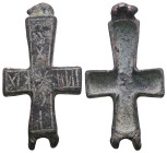 Weight 9,14 gr - Diameter 46 mm. BYZANTINE EMPIRE.Cross.(8th-10th century).Ae. Sold as seen.