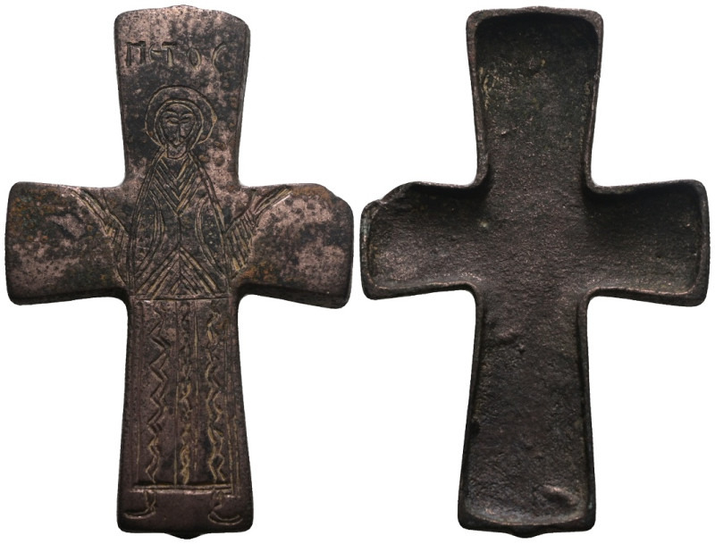 Weight 25,12 gr - Diameter 66 mm. BYZANTINE EMPIRE.Cross.(8th-10th century).Ae. ...