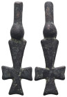 Weight 6,38 gr - Diameter 44 mm. BYZANTINE EMPIRE.Cross.(8th-10th century).Ae. Sold as seen.
