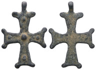 Weight 6,01 gr - Diameter 38 mm. BYZANTINE EMPIRE.Cross.(8th-10th century).Ae. Sold as seen.