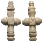 Weight 1,38 gr - Diameter 26 mm. BYZANTINE EMPIRE. Bone Cross.(8th-10th century).Ae. Sold as seen. Very Rare