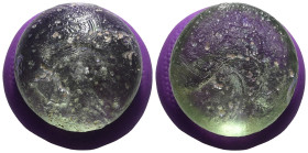 Weight 8,81 gr - Diameter 24 mm. Ancient Glas. Ring Head ? Century ?
