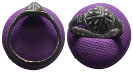 Weight 3,67 gr - Diameter 22 mm. Ancient Bronze Ring.
