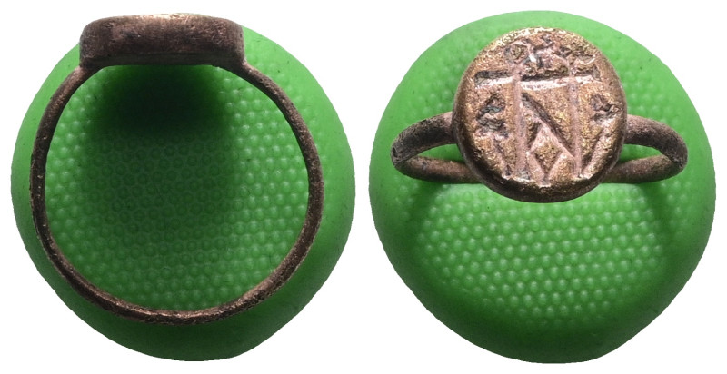 Weight 3,49 gr - Diameter 20 mm. Ancient Bronze Ring.