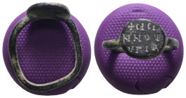 Weight 4,59 gr - Diameter 25 mm. Ancient Greek Bronze Ring.