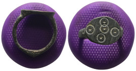 Weight 2,94 gr - Diameter 16 mm. Ancient Bronze Ring.