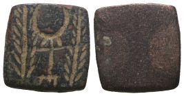 Weight 2,53 gr - Diameter 15 mm. Roman Bronze ring head. 1st- 4th Century CE.
