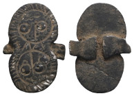 Weight 1,20 gr - Diameter 20 mm. Roman Silver ring head. 1st- 4th Century CE.
