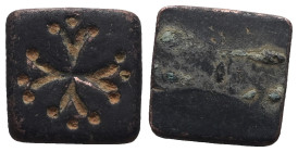 Weight 1,61 gr - Diameter 13 mm. Roman Bronze ring head. 1st- 4th Century CE.