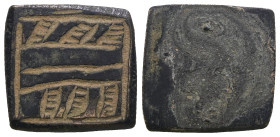 Weight 2,09 gr - Diameter 16 mm. Roman Bronze ring head. 1st- 4th Century CE.
