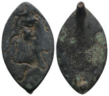 Weight 3,22 gr - Diameter 24 mm. BYZANTINE EMPIRE Bronze ring head.