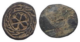 Weight 0,56 gr - Diameter 11 mm. Roman Bronze ring head. 1st- 4th Century CE.