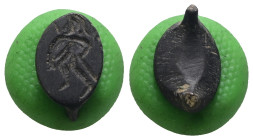 Weight 1,72 gr - Diameter 13 mm. Roman Bronze ring head. 1st- 4th Century CE.