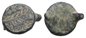 Weight 1,73 gr - Diameter 12 mm. Roman Bronze ring head. 1st- 4th Century CE.