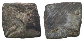 Weight 0,43 gr - Diameter 10 mm. Roman Bronze ring head. 1st- 4th Century CE.