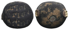 Weight 1,65 gr - Diameter 10 mm. Roman Bronze ring head. 1st- 4th Century CE.