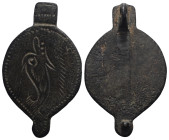 Weight 2,94 gr - Diameter 27 mm. Ancient Bronze Pendant.