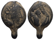 Weight 2,72 gr - Diameter 15 mm. Ancient Bronze Pendant.