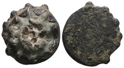 Weight 4,72 gr - Diameter 24 mm. Ancient Bronze Pendant.