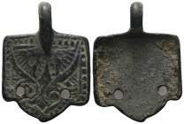Weight 10,74 gr - Diameter 35 mm. Ancient Bronze Pendant.