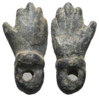 Weight 3,41 gr - Diameter 20 mm. Ancient Bronze Pendant.
