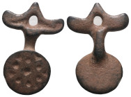 Weight 2,42 gr - Diameter 23 mm.Ancient Bronze Pendant.