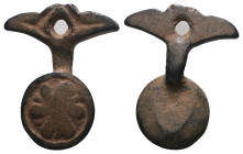 Weight 2,60 gr - Diameter 21 mm. Ancient Bronze Pendant.