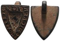 Weight 7,54 gr - Diameter 23 mm. Ancient Bronze Pendant.