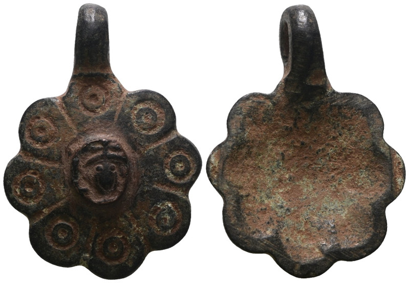 Weight 12,72 gr - Diameter 37 mm. Ancient Bronze Pendant.