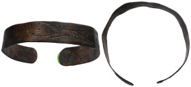 Weight 14,05 gr - Diameter 60 mm. Ancient Bronze Bracelet.