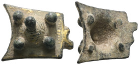Weight 12,29 gr - Diameter 33 mm. Ancient Bronze Belt Buckle.
