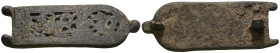 Weight 23,01 gr - Diameter 26 mm. Ancient Bronze Belt Buckle.