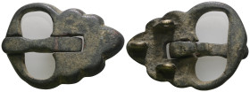 Weight 18,99 gr - Diameter 40 mm. Ancient Bronze Belt Buckle.
