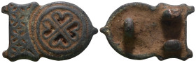 Weight 18,01 gr - Diameter 36 mm. Ancient Bronze Belt Buckle.