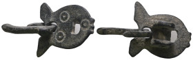 Weight 6,12 gr - Diameter 32 mm. Ancient Bronze Belt Buckle.